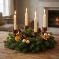 Stick candle holder rust brown Ø22mm H10.5cm 12 pcs | Floristik24.ie