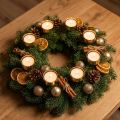 Tealight holder for sticking metal gold H9cm 8 pcs | Floristik24.ie
