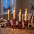 Candle holder glass candle holder in Berry H8cm 4 pcs | Floristik24.ie