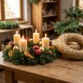 Straw wreath Ø35cm natural - decorative wreath for crafting &amp; Advent, set of 5 | Floristik24.ie