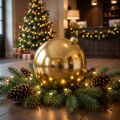 Christmas ball plastic large gold Ø25cm | Floristik24.ie