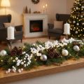 Snowball garland L75cm white | Floristik24.ie