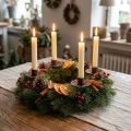 Taper candle holder for sticking Ø7cm rust 4pcs | Floristik24.ie