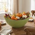 Decorative bowl plastic light green 39cm x 13cm H13cm 1 pc | Floristik24.ie
