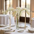 Artificial orchid cream 50cm 6pcs | Floristik24.ie