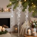 Winter decoration icicle decoration hanger clear 25cm 3pcs | Floristik24.ie