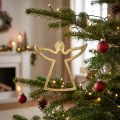 Metal pendants, decorative angels, golden advent decoration 15 × 16.5cm | Floristik24.ie