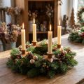 Candlestick candles Advent star brown Ø9.5cm 4pcs | Floristik24.ie