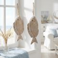 Decorative wooden fish hanger, 21cm, 2 pieces | Floristik24.ie
