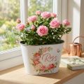 Planter, decorative pot roses, flower bowl L19cm H12.5cm | Floristik24.ie