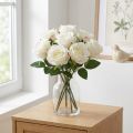 Artificial roses in bunch white 30cm 8 pcs | Floristik24.ie
