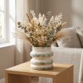 Decorative planter for dried arrangements cream grey-green 16×16cm | Floristik24.ie