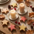 Scatter decoration wooden stars stars mango wood apricot yellow 5cm 12 pcs | Floristik24.ie