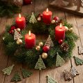 Christmas Tree with Star Green Scatter Wood 3×4.5cm 72pcs | Floristik24.ie