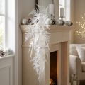 Asparagus artificial asparagus fern white glitter winter decoration 105cm | Floristik24.ie
