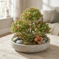 Mini succulent artificial green artificial plant with stem H23cm | Floristik24.ie