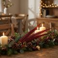 Pheasant Feathers Red Real Feathers Decoration Wine Red 35-45cm 9 Pcs | Floristik24.ie