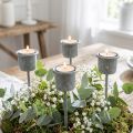 Candle holder for sticking Shabby Chic Grey Ø3cm H8.5cm 8 pcs | Floristik24.ie