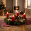 Candle ring rod candles candle holder metal black Ø35cm | Floristik24.ie