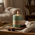 PURE pillar candle green emerald Wenzel candles 90/70mm | Floristik24.ie