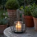 Garden lantern with glass
