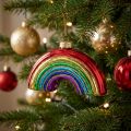 Rainbow Glass Ornament – Festive Christmas Tree Decoration with Shiny Colors | Floristik24.ie