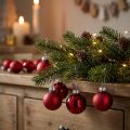 Mini Christmas balls red glass matt gloss Ø3cm 22 pcs | Floristik24.ie