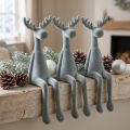 Elk Decorative Edge Sitter H31cm Grey 3 pcs | Floristik24.ie