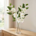 Artificial clematis branch with blossoms for elegant and low-maintenance decoration, 81cm, 2 pieces | Floristik24.ie