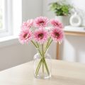 Artificial Gerbera Garden Flowers, Pink, 47cm, 6 Pieces | Floristik24.ie
