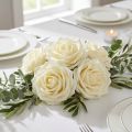 Foam Roses Cream Ø15cm 4 pcs | Floristik24.ie