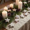 Coconut Star Decoration Coconut Stars White Washed 5cm 30 pcs | Floristik24.ie