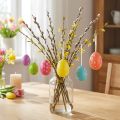 Easter eggs for hanging, assorted colors, 6cm, 12 pieces | Floristik24.ie