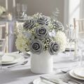 Foam-Rose Ø6cm Grey 27 pcs | Floristik24.ie