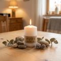 PURE Nature Safe Candle Pillar Candle Stearin, Rapeseed Wax 90/60mm White 1 pc | Floristik24.ie