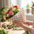 Crepe paper with hearts