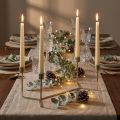 Candlestick for candle tray champagne metal 37 × 17 × 18cm | Floristik24.ie