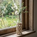 Deco bottle glass glass bottle decoration braided Ø9.5cm H31cm | Floristik24.ie