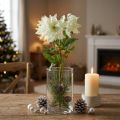Christmas Rose Artificial Snow Rose Decoration Silk Flowers 36cm | Floristik24.ie