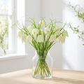Checkered lilies Fritillaria artificial white, green 40cm 12 pcs | Floristik24.ie