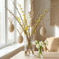 Decorative Easter eggs for hanging with bunny ears 13.5cm 4 pcs | Floristik24.ie