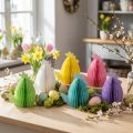Decorative chickens made of honeycomb paper Easter 11×6.5×12cm 6pcs | Floristik24.ie
