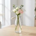 Bottle decorative glass with cap clear Ø7cm 20.5cm | Floristik24.ie