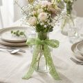 Lace ribbon, decorative ribbon, green, 18mm wide, 20m long | Floristik24.ie
