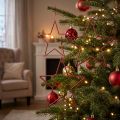 Decorative Christmas Stars, Glitter Red, 18cm, 8 Pieces - Christmas Tree Ornaments and Window Decorations | Floristik24.ie