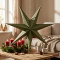Decorative star made of paper and jute for hanging, a festive eye-catcher. | Floristik24.ie