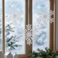 Snowflake decoration ice crystal for hanging 18×20cm 4pcs | Floristik24.ie