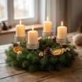Filigree candle holder for sticking silver Ø6.4cm H12.5cm 4 pcs antique look | Floristik24.ie
