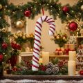 Decoration Candy Cane Christmas Window Decoration Red White Striped H51,5cm | Floristik24.ie