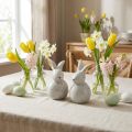 Easter bunny decorative figures rabbits with dot pattern 13cm 2pcs | Floristik24.ie